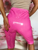 Männer PVC Stretch Radler Hose (TR27) pink - auf Lager