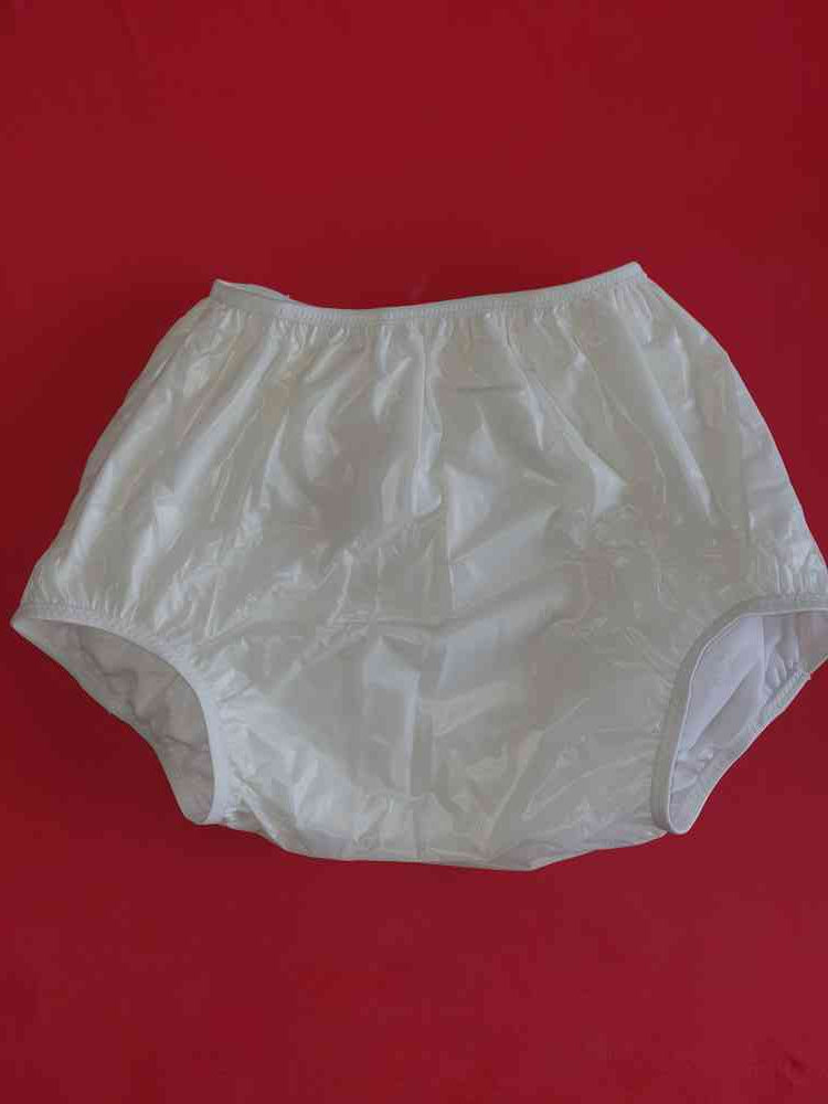 PVC Flanell Windelhose adult baby in weiß