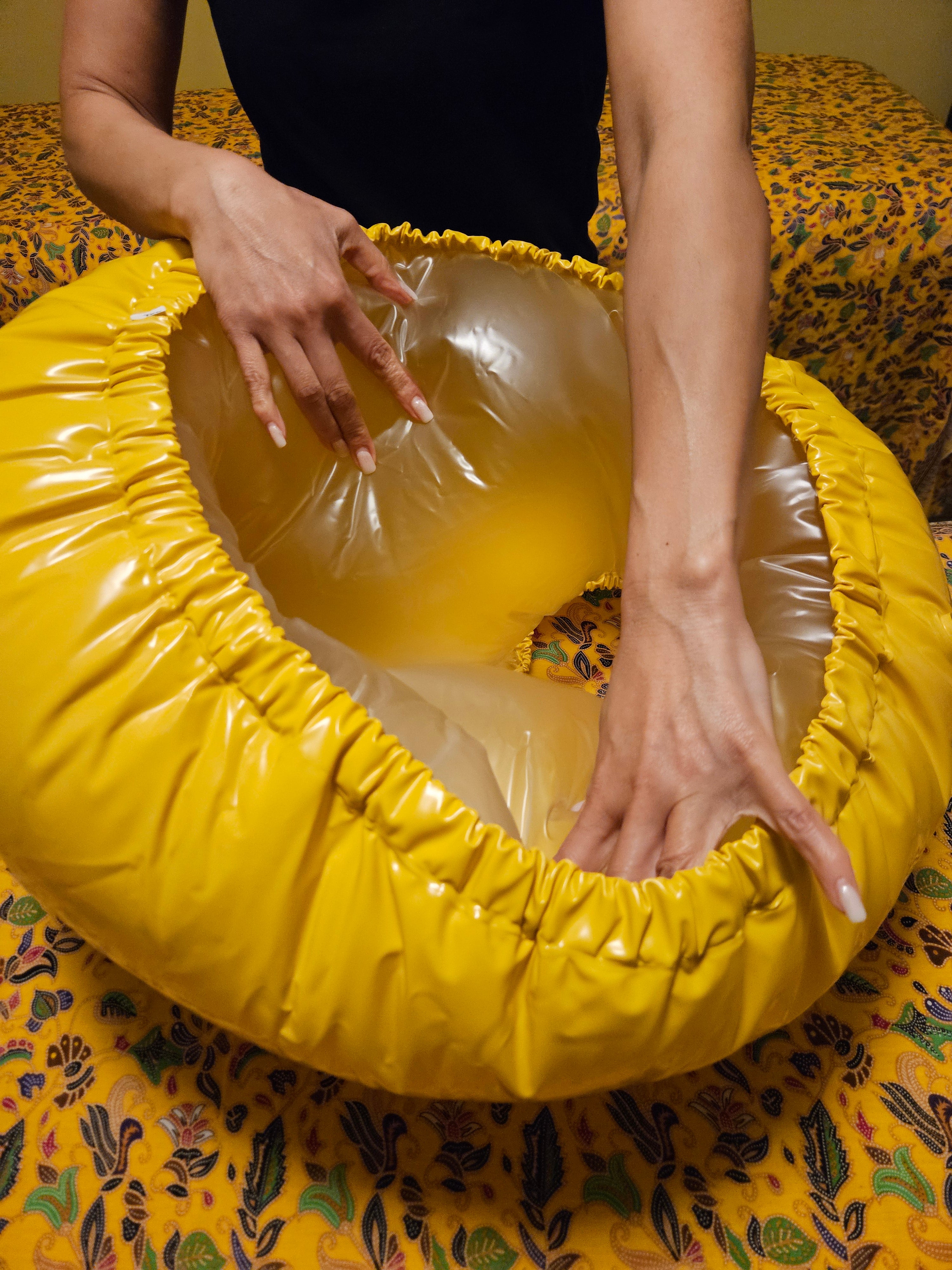 Aufblasbares PVC Höschen gelb - auf Lager