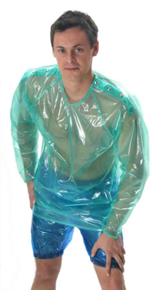 Combinaison fermée en plastique PVC (PW720) vert transparent taille. 3XL - en stock