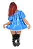 Adult Baby PVC Minikleid für Herren azure blau