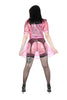 PVC Tennis Kleid für Herren rosa glasklar mit weißen punkten