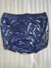 PVC Schlüpfer Hot Pants Nylon Glanznylon dunkelblau Gr. L - auf Lager