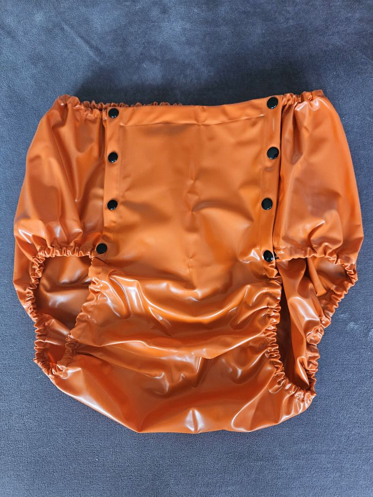 PVC button diaper pants rubber pants adult baby (PA59) blue transparent - in stock
