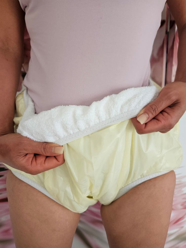 PVC Frottee Windelhose Gummihose zitrone