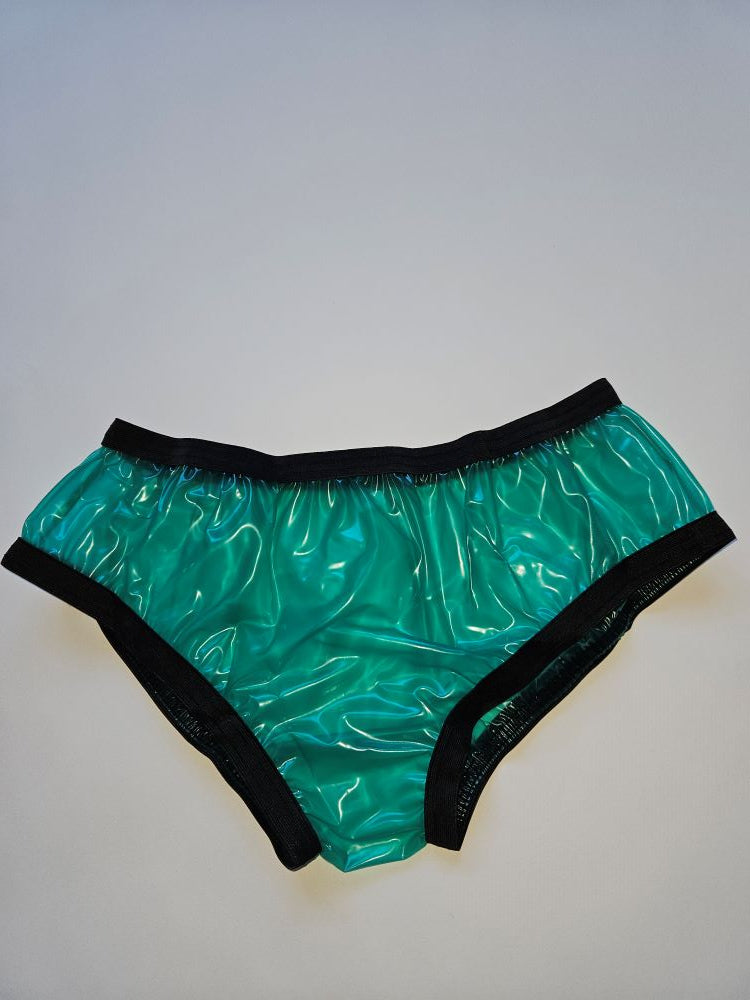 PVC Teeny Schlüpfer für Damen (PA32) grün transparent Gr. XL - auf Lager