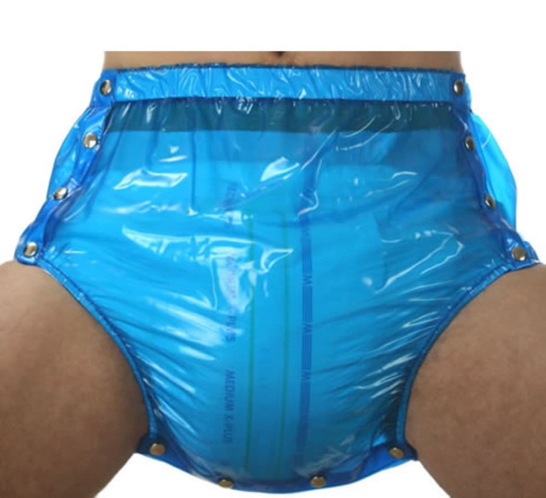 PVC button diaper pants rubber pants adult baby incontinence (PW506)
