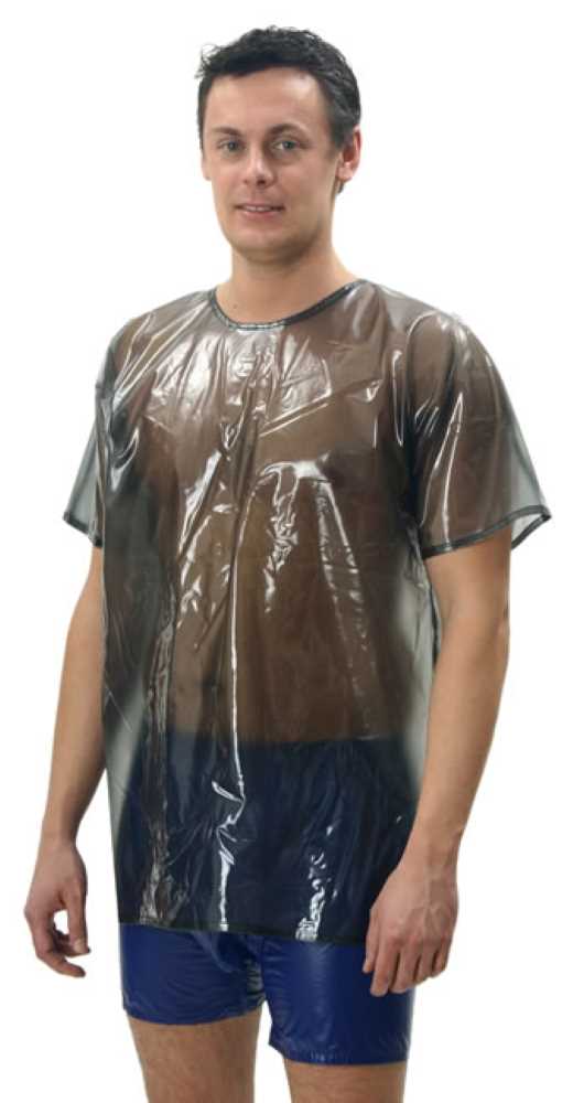 PVC Kurzarm T-Shirt (PW306) schwarz transparent