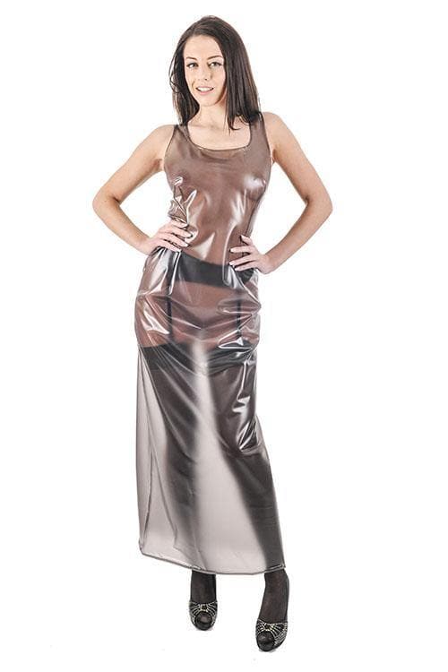 Long elegant PVC dress (DR04) – Plastikwäsche zum Verlieben Long elegant PVC dress (DR04) – Plastikwäsche zum Verlieben