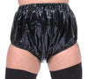 Hoch geschnittene PVC Windelhose Gummihose schwarz glänzend 