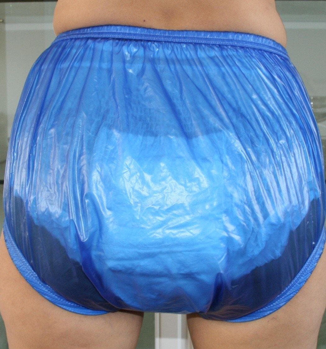 PVC Komfort Windelhose Gummihose blau transparent