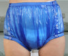 Komfort PVC Knöpfer Windelhose Gummihose blau transparent