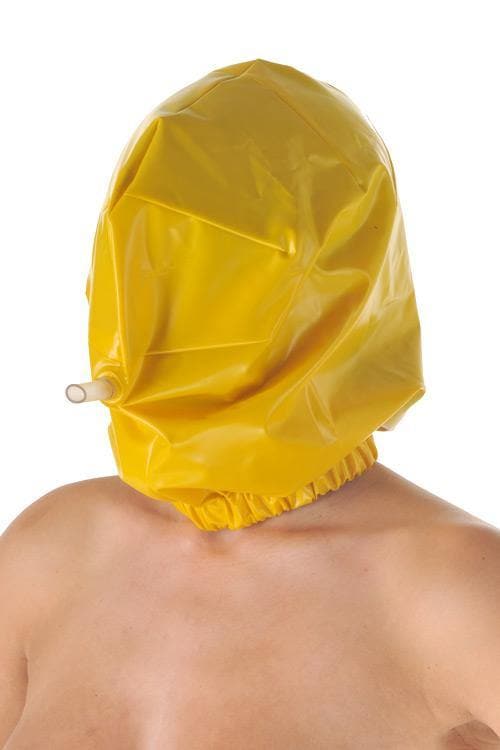 PVC Haube Maske mit Reißverschluss und Atemrohr (HO13) - Plastikwäsche zum Verlieben