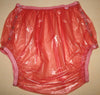 Komfort Knöpfer Windelhose Euroflex Gummi-PVC rosa transparent - Plastikwäsche zum Verlieben