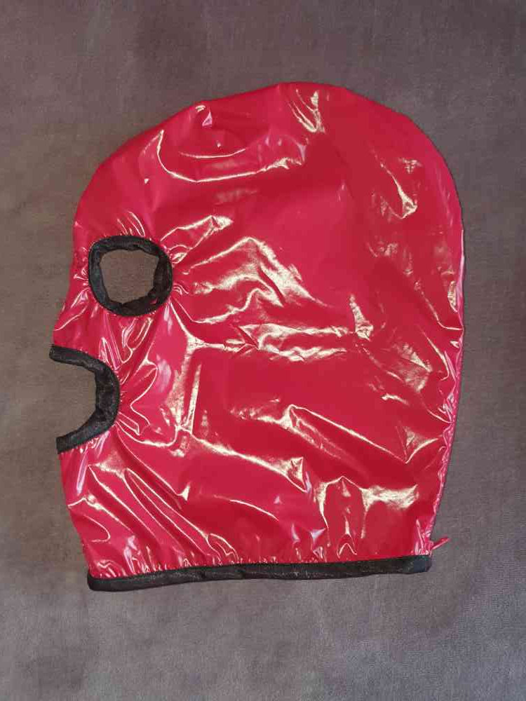 PVC shiny nylon mask red 50cm - in stock
