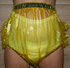 Load image into Gallery viewer, pw501-PVC WINDELHOSE GUMMIHOSE MIT RÜSCHEN gelb transparent