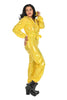 Laden Sie das Bild in den Galerie-Viewer, Unisex PVC Ganzanzug Regenanzug gelb glänzend - auf Lager