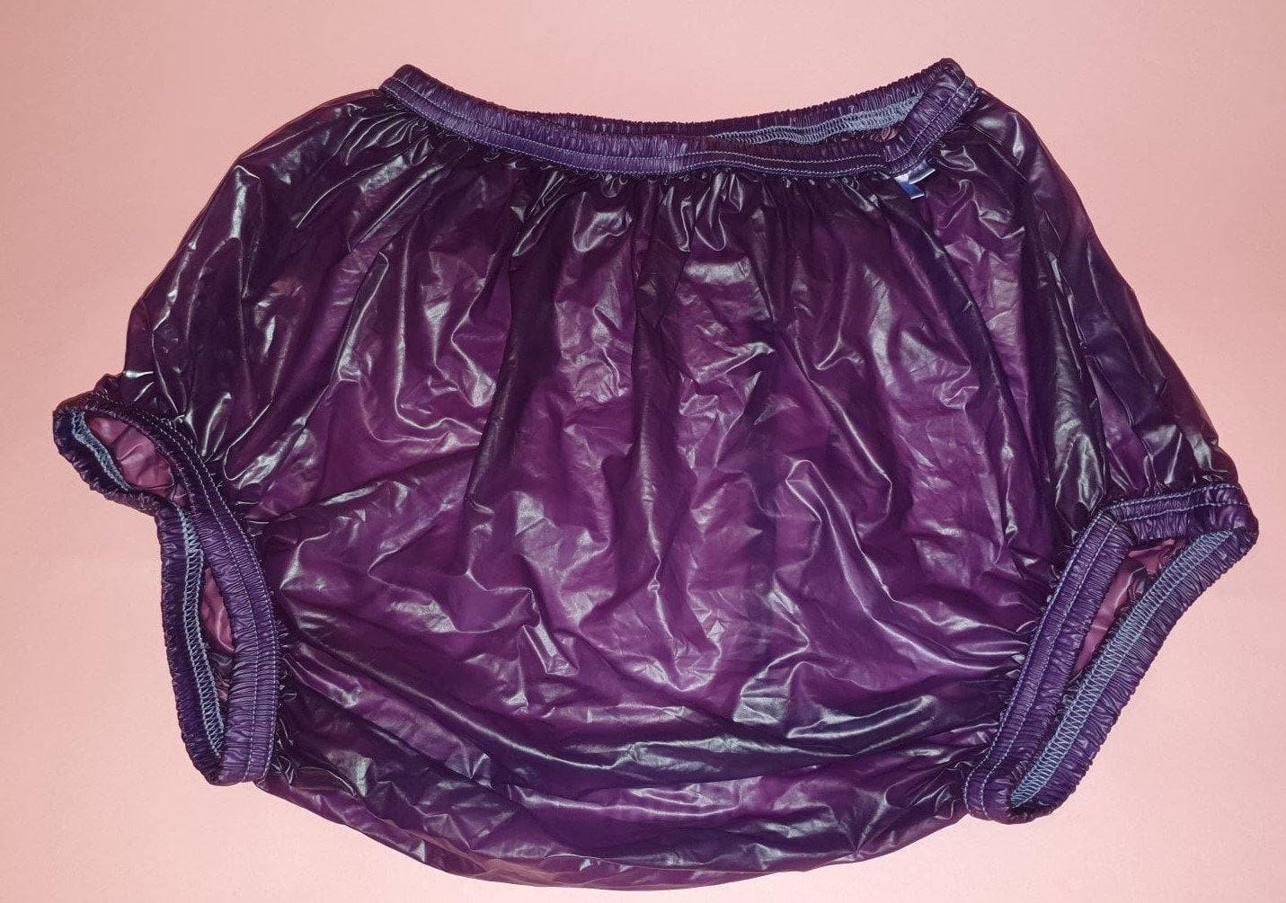 Komfort PVC Windelhose Gummihose violett transparent