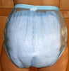 Laden Sie das Bild in den Galerie-Viewer, PVC Adult Baby Inkontinenz Windelhose Gummihose blau transparent (WHHB) - Plastikwäsche zum Verlieben