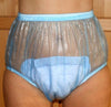 Charger l&#39;image dans la visionneuse de la galerie, PVC Adult Baby Inkontinenz Windelhose Gummihose blau transparent (WHHB) - Plastikwäsche zum Verlieben