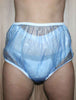 PVC Adult Baby Inkontinenz Windelhose Gummihose blau transparent (TN) - auf Lager